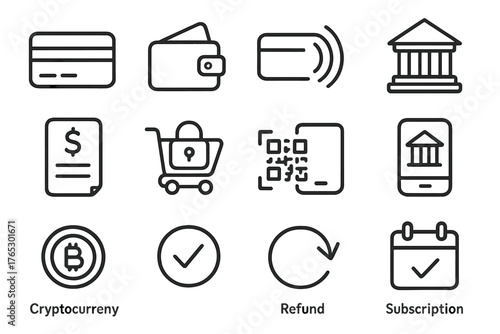 Text payment invoice logos no online branded digital vector icon contactless icons