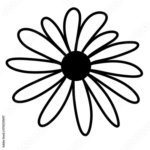 cute flower, hand drawn vector illustration 