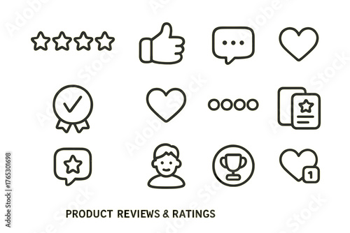 Gradients minimal badge icons background text reaction icon playful vector reviewer