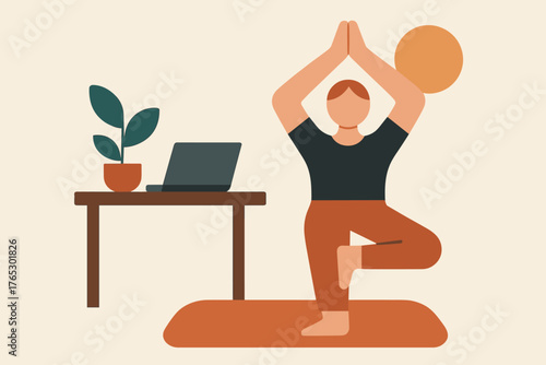 Emojis numbers relaxation icon yoga doing labels limited minimal simple no soft