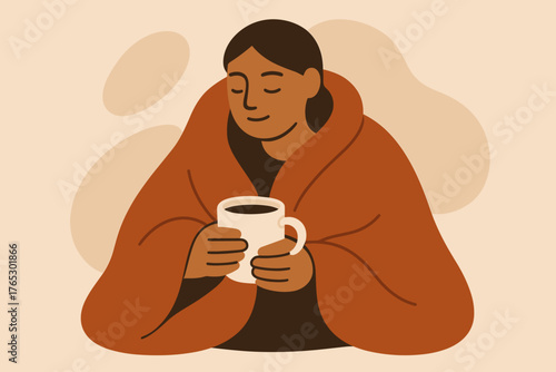 Punctuation no icon minimalism care blanket indicating vector captions cup cozy self