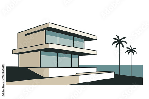 White calm vector open modern base proportion professional coastal minimal minimalism icon