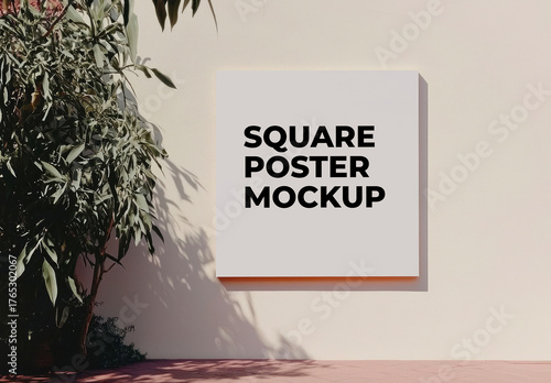 Square Poster Mockup Template