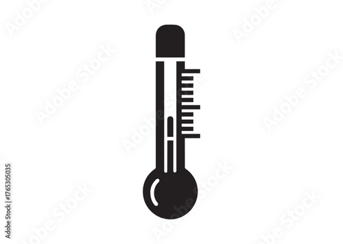 Medical thermometer icon, Medical thermometer silhouette vector