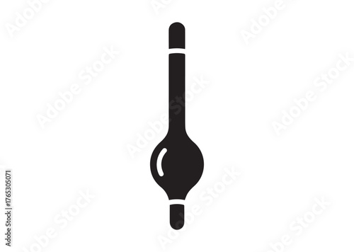 Medical thermometer icon, Medical thermometer silhouette vector
