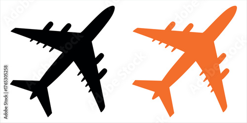 Minimalist Airplane Sign Vector Illustration. Clean Plane Icon Ideal for Travel, Aviation, Logistics, Airport, and Transportation Design.