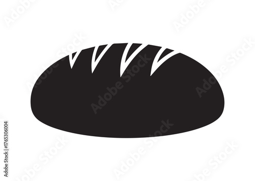 Bread icon, Bread silhouette vector