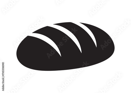 Bread icon, Bread silhouette vector