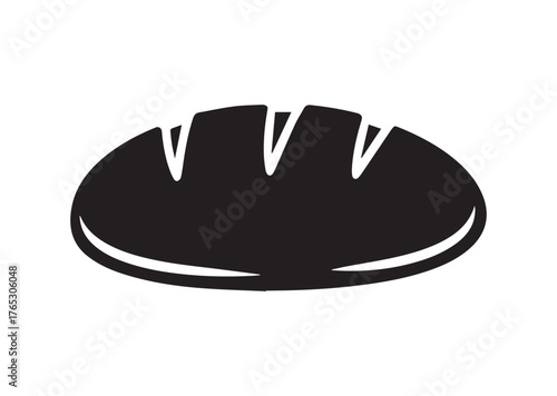 Bread icon, Bread silhouette vector