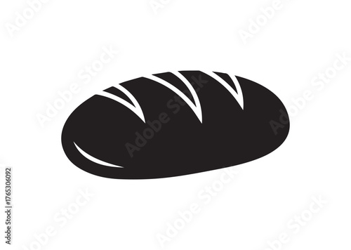Bread icon, Bread silhouette vector