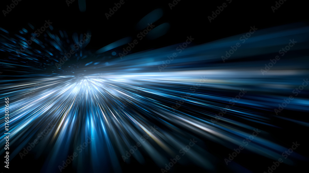 Obraz premium A mesmerizing display of light streaks, creating a dynamic sense of motion and speed