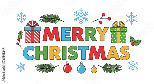 merry christmas greeting card