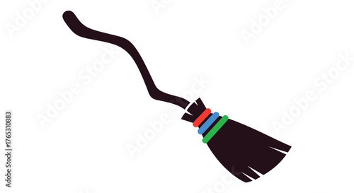 Witchs Broomstick - A Magical Flying Tool for Halloween and Fantasy Adventures.