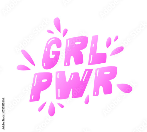 Pink bubble gum inscription 