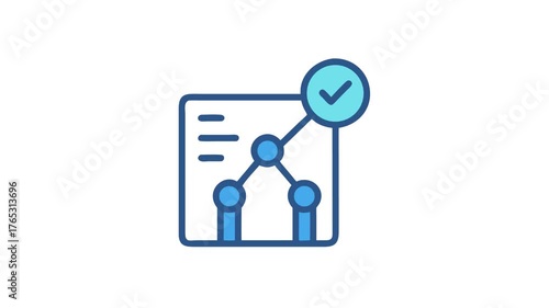 Data validation with checkmark on connected circles graph