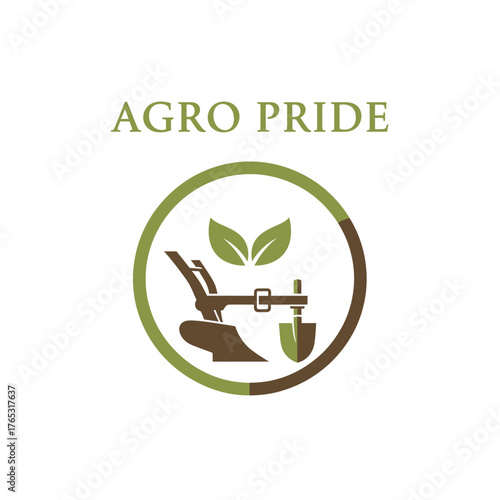 Agro Pride Farming Tillage Equipment Vector Logo