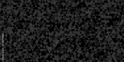 Abstract low polygon cubic black gray black design. vector poly triangle texture geometric pattern composed of triangular. geometric wall tile and metal cube background triangle wallpaper design.	