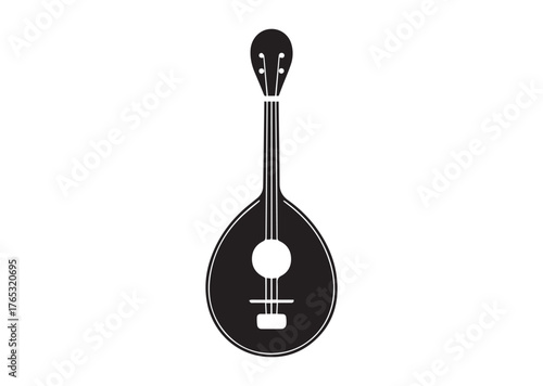 Bouzouki icon, Bouzouki Black vector