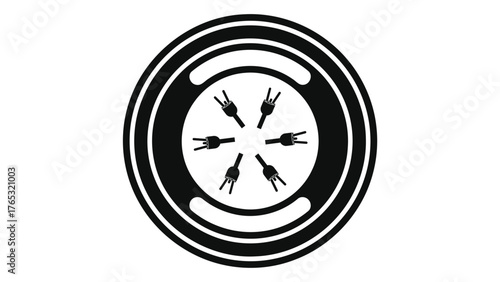 Wheel of dharma isolated on white background, a symbol of buddhism and its teachings