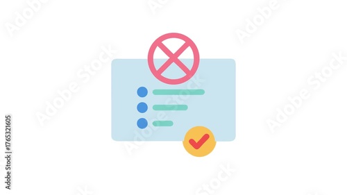 Icon representing incomplete form submission with approved alternative submission