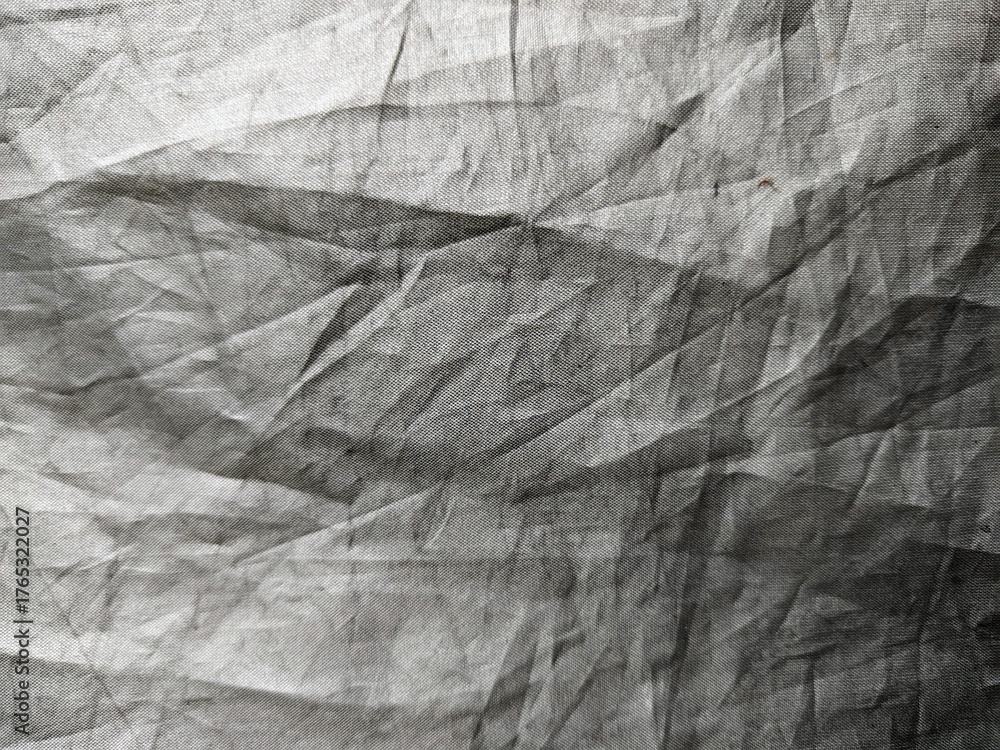 Fototapeta premium Crumpled Grey Fabric Texture