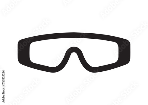 Safety glasses icon, Safety glasses Black vector