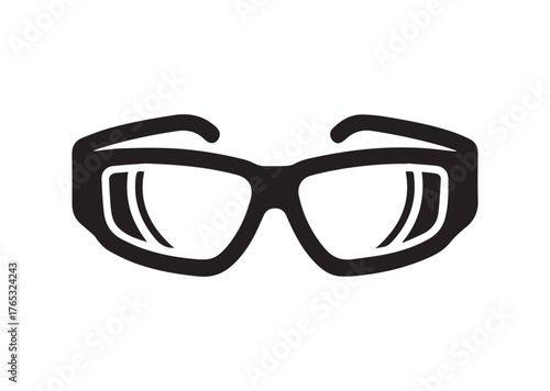 Safety glasses icon, Safety glasses Black vector