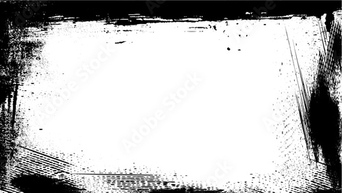 Grunge frame. Rectangle borders. Texture design elements