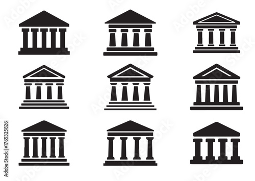 Temple icon, Temple Black vector
