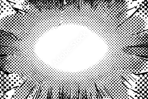 Comic Halftone Explosion Background