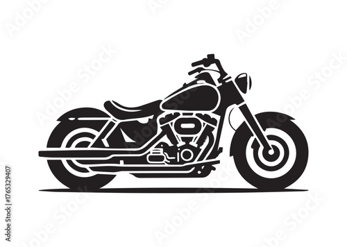 Harley Davidson bike icon, Harley Davidson bike Black vector