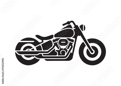 Harley Davidson bike icon, Harley Davidson bike Black vector