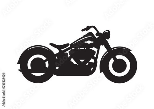 Harley Davidson bike icon, Harley Davidson bike Black vector