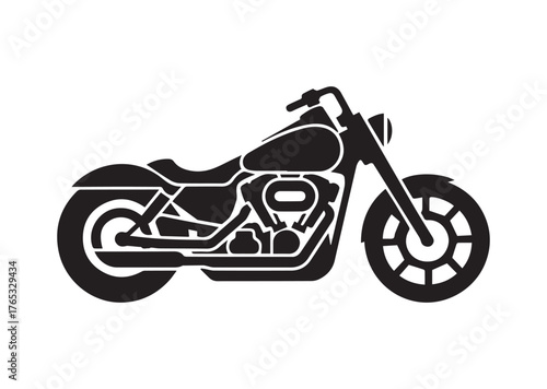 Harley Davidson bike icon, Harley Davidson bike Black vector