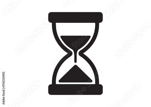 Sandglass icon, Sandglass Black vector