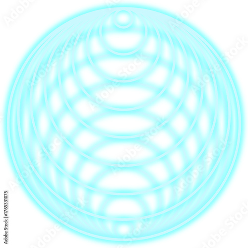 Aura geometry symbol nine circles