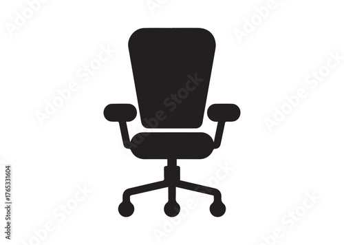Office chair icon, Office chair Black vector