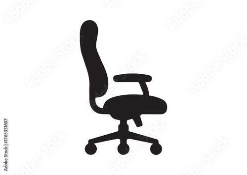 Office chair icon, Office chair Black vector