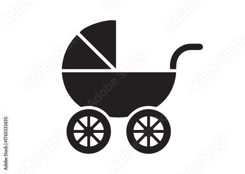 Baby Carriage icon,Baby Carriage Black vector