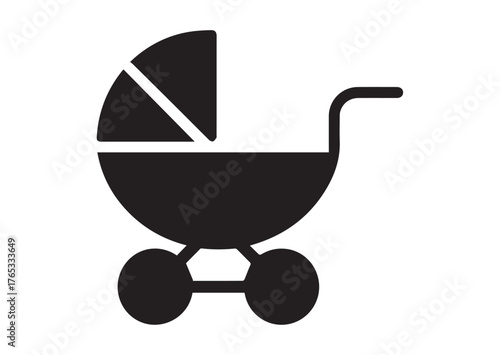 Baby Carriage icon,Baby Carriage Black vector