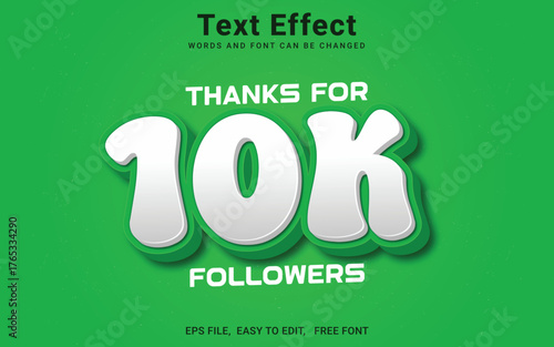 Editable 10k 3d text effect in Illustrator