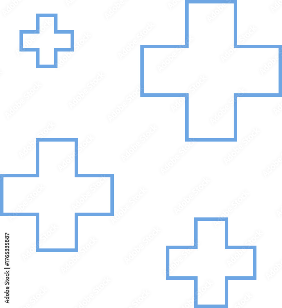 Obraz premium Medical Cross Seamless Pattern