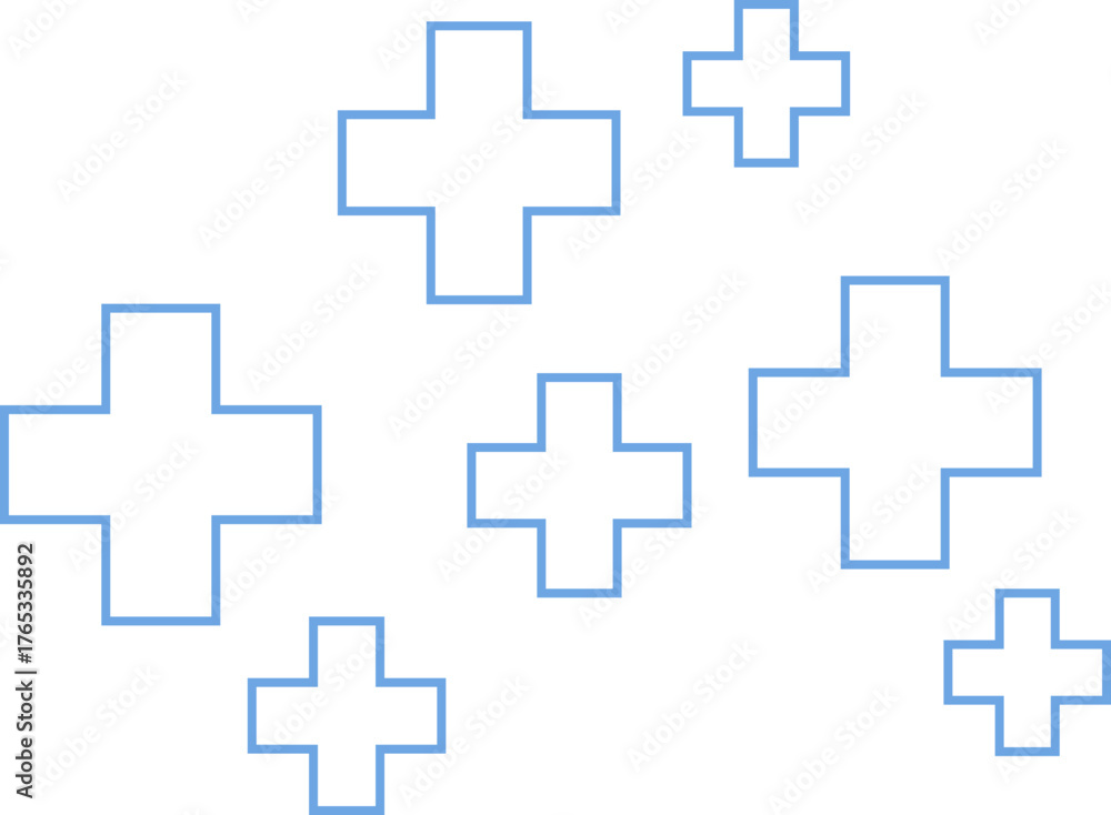 Fototapeta premium Medical Cross Seamless Pattern