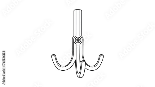 Wall Mounted Hook with Three Prongs wall hook hanger