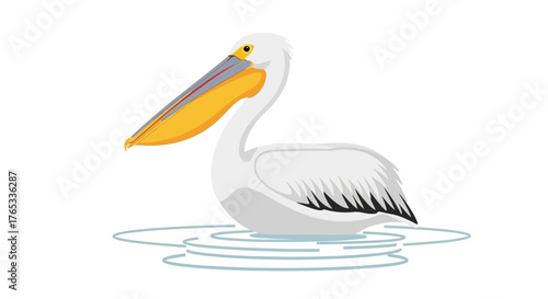 A fresh green avocado cut in half with the seed visible. A simple vector illustration for a healthy diet and vegetarian food concepts