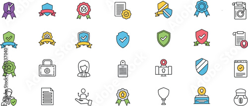 Collection of cartoon rocket ships and space exploration icons in a grid layout