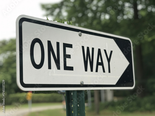 Guide your audience with a clear one way sign directing movement forward, ideal for wayfinding apps, transportation projects, and urban planning visuals