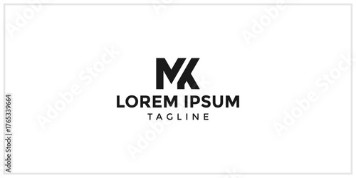 MK monogram logo design inspiration