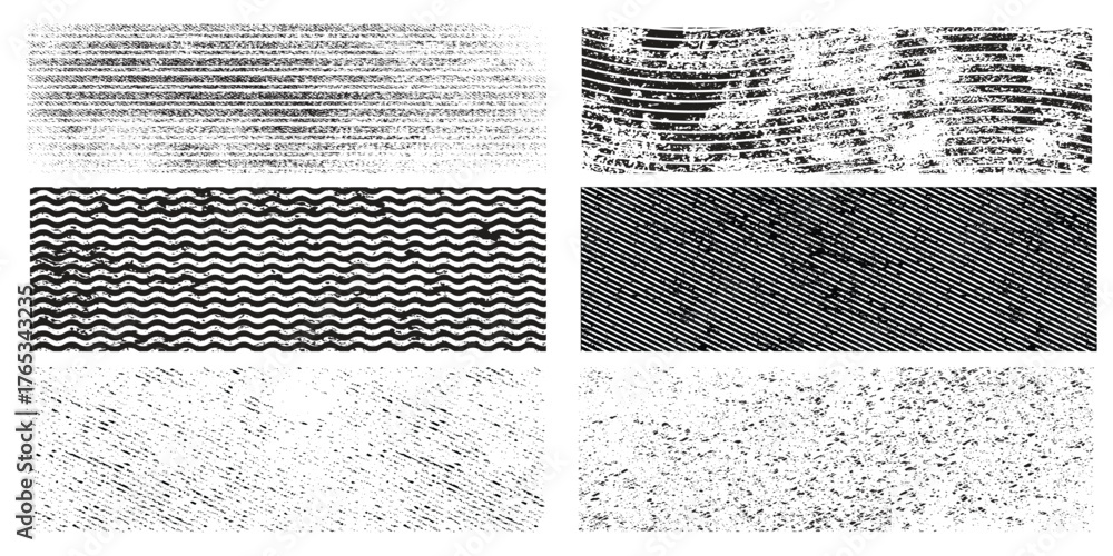 Collection of various grunge and textured background patterns for design vector