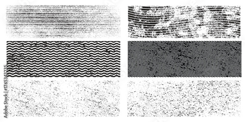 Collection of various grunge and textured background patterns for design vector